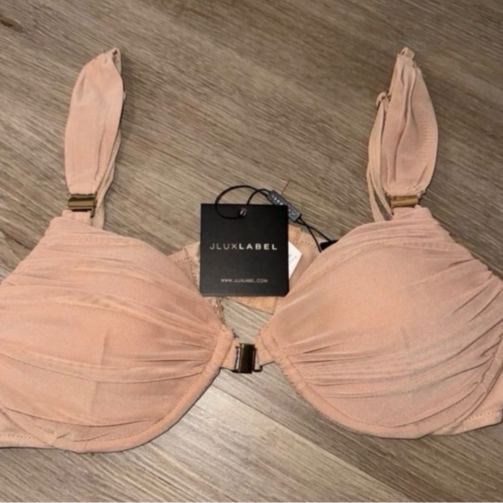 JLUXLABEL Neutral Beige Bikini Top & Sarong. - Picture 5 of 7
